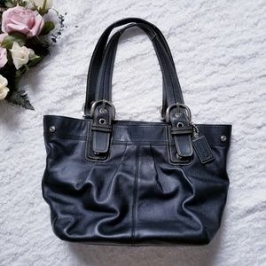 Coach Leather Purse with Buckles